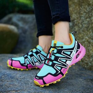 Large size breathable hiking shoes women walking shoes anti-slip wear cushioned light all-match outdoor sports shoes 240415