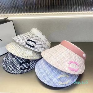 Desinger Visor dla mężczyzn Women Sunhats Sun Hat Baseball List Lets Letnie Czapki Regulowane na zewnątrz zakrętki