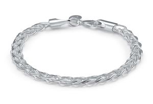 Torsional Bracelet sterling silver plated bracelet New arrival fashion men and women 925 silver bracelet SPB0702393826