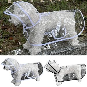 Dog Apparel Pet Raincoat Cat Poncho Large And Small Clothes Outdoor Rainproof Rain Gear Transparent Simple Style Easy To Put On