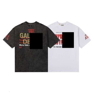 Gallrey Tee Depts Designer T-shirt Najwyższej jakości luksusowa moda T-shirt marka lister street mężczyźni Kobiety Para Para luźna z trudności z krótkim rękawem T-shirt