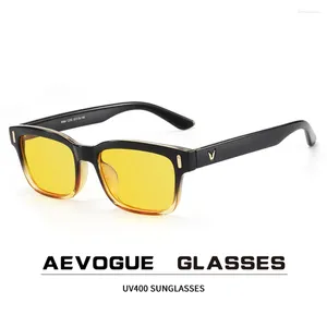 Sunglasses AEVOGUE Women Fashion Eyewear Square Outdoor Anti-blue Light Glasses Men Night Vision AE1636