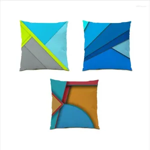 Pillow Line Cover Abstract Throw Covers 45x45CM Living Room Decoration Color Geometry Modern Velvet Home Decor Sofa E0644