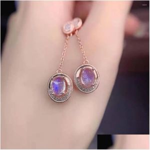 Stud 2024 Studörhängen 14K Solid Gold Amethyt Gemstone Fine Jewelry For Women Luxury Gift 14 K Plated Ear Rings Böhmen Earing Drop de