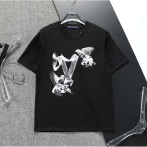 Louies Vuttion Luxury Fashion Brand TシャツデザイナーメンズTシャツ高品質のコットンレタープリントレディース半袖シャツカジュアルソフトLVES TEE 190