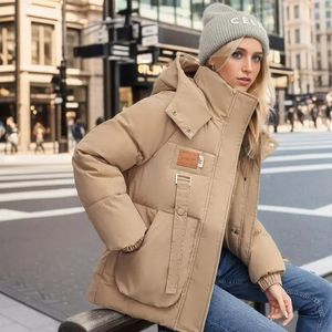 Women's Trench Coats Boreathiman 2024 Winter Jacket Coat Parkas Down Hooded Thick Warm Casual Clothing