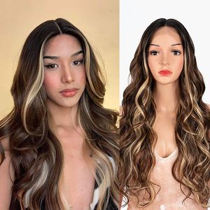 2024 Centro di alta qualità che separa parrucche lunghe Vendita calda Big Big Wavy Hair for Black Women Wholesale Europa America Fashion Lace Front Rose Rose Net Long Curly Wig