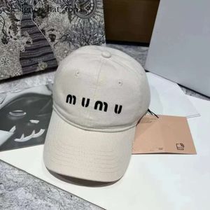 Mui Mui Fashion Brand Designer Baseball Cap Caps Unisex Solid Geometric Print Fitted Farm Canvas