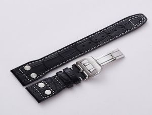 20 мм 22 -мм подлинные теляные кожаные часы с пряжкой Clasp Men039s лента для Fit IWC Bracelet Top Cafle2746299