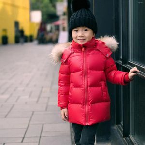 Down Coat Winter Children's Jacket Children Girls Boys Warm Long-sleeved Thick Hooded Cotton