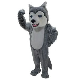 2024 High quality Grey Husky dog Mascot Costumes Hallowen Stage Performance Activity Sales Promotion Christmas dress Costuming