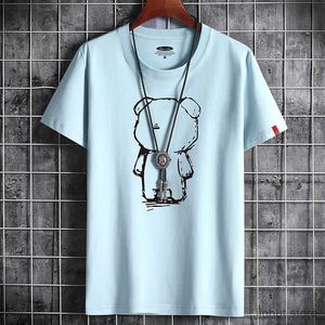 Men's T-Shirts T Shirt for Men 2023 Mens Clothing Fitness White O Neck Anime Man T-shirt For Male Oversized Tops New Men T-shirts Goth Punk