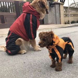 Vestuário para cães ly roupas de estimação chuva jarra de neve vedagem de chuva à prova d'água 4 pernas capa de chuva para cães pequenos médios grandes