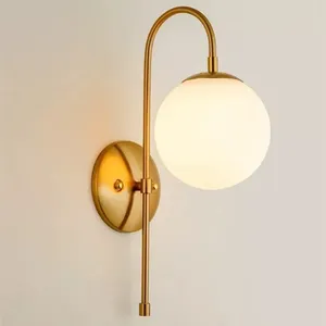 Wall Lamp LED European Minimalist Retro Spherical Indoor Lighting Home Living Room Study Bedroom Bedside Stairs Corridor Attic