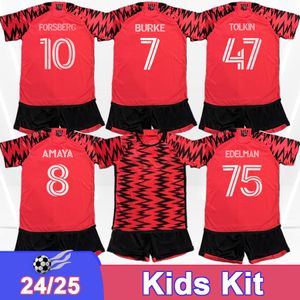 24 25 NEW YO RK AMAYA KIDS KIT KIT SOCCER MAGRE ROSSO CORONEL TOLLINA CARMONA FORSBERG MORGAN ALLA CAMPIGLIO CHIFICA