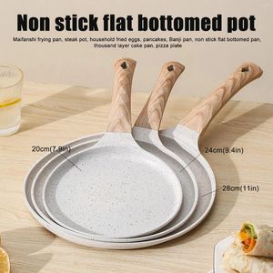 Pans 8/10/11In Kitchen Stone Frying Pan Steak Pancake Fried Egg Nonstick Cooking Breakfast Pizza Bakeware Tool Compatible Gas Stove