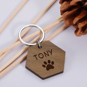 Dog Tag Custom Anti-Lost Tags деревянные домашние животные персонализированный номер имени