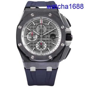 Swiss AP Wrist Watch Offshore Royal Offshore 26405 Cerâmica preta Mecânica automática Dial masculino de 44mm TEXTURA DURO MODA TRAYPALE