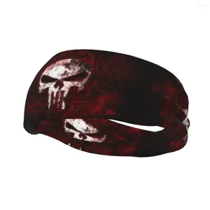 Berets Vintage Skull Punishers Skelett Sportstirnbänder für Basketball Nicht -Slip -Dehnungs -Feuchtigkeit Docht Sweatband Frauen Männer