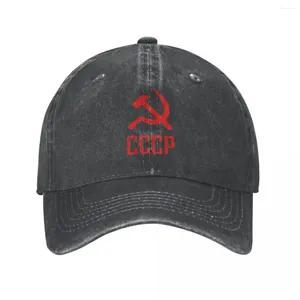 Caps de bola 2024 CCCP União Soviética lavou o boné de beisebol de algodão Snapback Hats Men Women Russia Exército Primavera Casual Casual Casquette