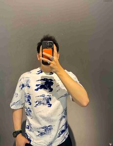 ファッションラグジュアリーブールベリーズ服女性男性夏夏のニューウォーホースナイトプリントラウンドネックTシャツ短袖Tシャツ高品質のオリジナルブランドロゴ