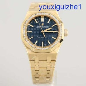 Fancy AP Wrist Watch Royal Oak Series 15451BA Original Diamond Blue dial Mens and Womens Unisex Fashion Leisure Business Sports Machinery Watch
