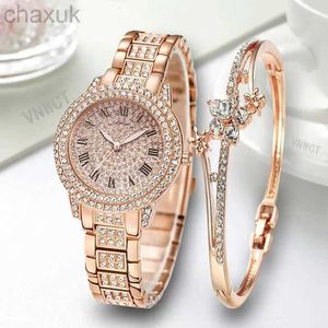 Armbandsur Women Luxury Brand Rhinestone Diamond Watches Ladies Armband Wrist Female Relogio Feminino Reloj Mujer D240417