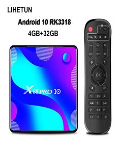 X88 PRO 10 Android10 TV Box 4GB 32GB QuadCore RK3318 24G 5G WiFi 4K BT3692290