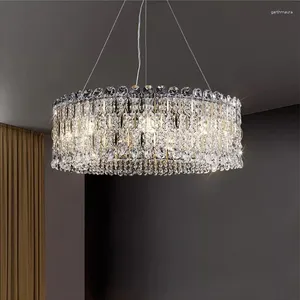 Lustres lustre k9 lâmpadas de teto de cristal decoração de decoração fonte de luz pós -moderna design lustres salon estilo americano luxo