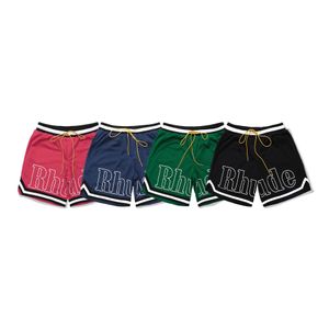 Sogd Rhude Mesh drukowane panele pasażerskie Sports Beach Strata Basketball Shorts