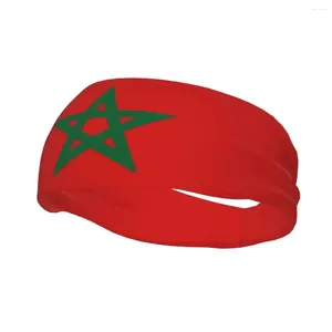 Berets Morocco Flag Sports Sweatbands For Running Moroccan Proud Patriotic Absorbent Headband Men Women