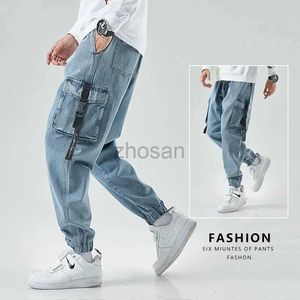 Men's Jeans Men Joggers Cargo Denim Pants Baggy Harem Japanese Streetwear Styke Male Ankle Harajuku Casual Hip Hop Trousers d240417