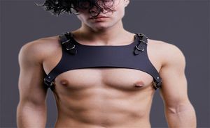 Qfurdream arnês cintos de ombro masculino masculino de couro de couro ajustável Brinquedos de cintura de fivela de metal ajustável para Man1286589