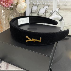 Headbands Luxury Designer Sponge Headbands Hair Bands For Women Girl Black High Quality Velvet Brand Elastic Letter Y Headband Sports Fitnes