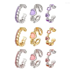 Rings de cluster 3 peças Heart Heart Open Conjunto Olhe Catching Shaped Modyable Party Gifts for Friend Girls