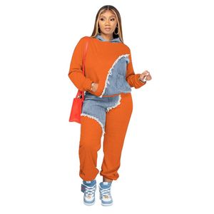 Womens Tracksuits Fall Winter Jogger Suits Women Plover Hooded Hoodie Sweatpants Two Piece Sets Matching Sweatsuits Casual Outfits Out Dhj7H