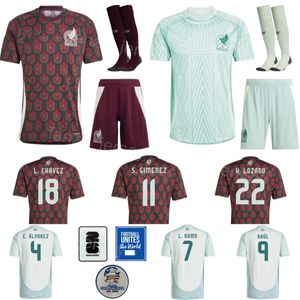 2024-25 National Team Mexico 4 ALVAREZ Soccer Jerseys Man Youth Copa America CHAVEZ PINEDA QUINONES GALLARDO VASQUEZ LOZANO MARTIN RODRIGUEZ OCHOA Football Shirt