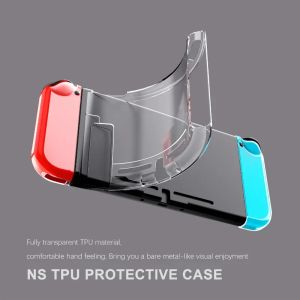 Alto -falantes TPU Soft TPU Transparente Caso de proteção de casca transparente Caso Protetor Clear Protector Para Nintendo Switch Game Console Acessórios