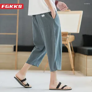 Męskie spodnie FGKKS 2024 Outdoor Casual For Men Slim Fit Mashing Line Spipants Wysokiej jakości Zużycie uliczne