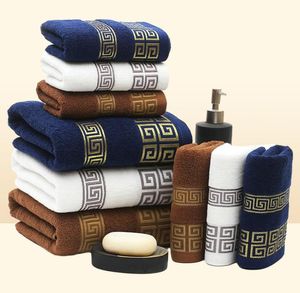 Neue Baumwollbadetücher Strandtuch für Erwachsene absorbierende Terry Luxus Badezimmer Handtuch Sets Männer Frauen Grundtücher 70x140 cm3732938