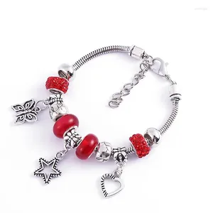 Bracelets de charme Chenfan moda moda com moda étnica pulseira para mulheres grandes fêmeas de jóias pingentes de cinco estrelas DIY