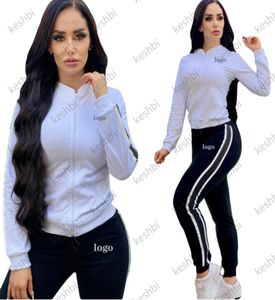 2022 Mode Frauen Tracksuits Sportwear Jogging Suits Ladies Stand Collar Jaftsweatpants Sweatsuits11901054482625