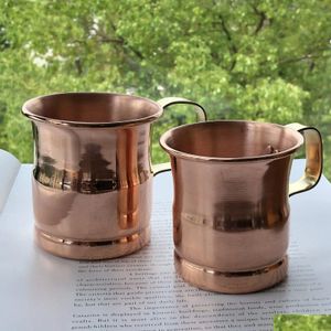 Muggar Pure Copper Cup Mug Moskva Me Milk Beer Cups Handgutat Drinkware Tabellery 231023 Drop Delivery Home Garden Kitchen Dining Bar DHPDU