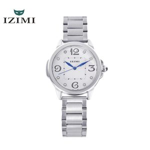 IZIMI womens fashion watch students steel band watch niche waterproof quartz watch