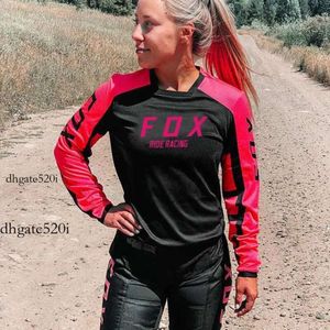 Fox Racing koszulki Kobiety Enduro koszulka terenowa motocross fox jazda wyścigiem dala jersey żeńskie rowerowe rower z długim rękawem rower rowerowy