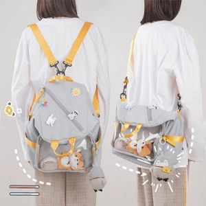 Zaino in stile preppy women girl ghirkpacks zaino messengerbags multi tasche multiuso badge carini borse di scuola