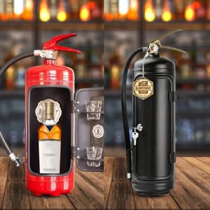 Fire Extinguisher Shape Wine Box Mini Bar Wine Cabinet Crafts Ornaments Decoration Champagne Liquor Storage Box 240417