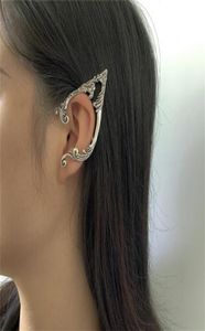 Punk Fairy Ear Cuff Earring Dark Elf Ear Clip Inga piercingörhängen för kvinnor Silver Color Goth Halloween Earcuff Jewelry Party GC12743843