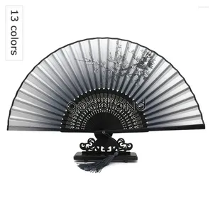 Figurine decorative 10pcs Flower Floral Fabric Pocket Pollieging Bamboo Fan Invito DECORAZIONI CAMPIO CASA