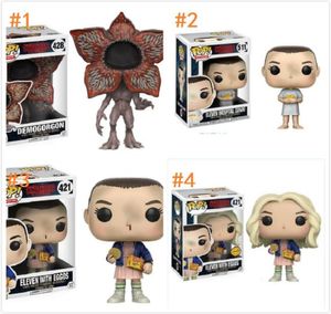 Stranger Things Movie Anime Action Figura Demogorgon Eleven com Eggos Animation 10cm 4inch Figura modelos de caixas